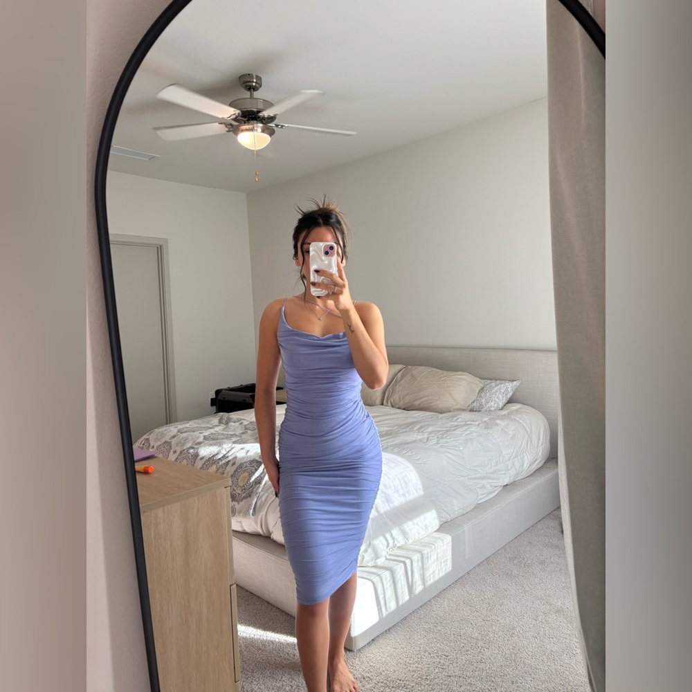 Fashion Nova Lavender Midi Dress